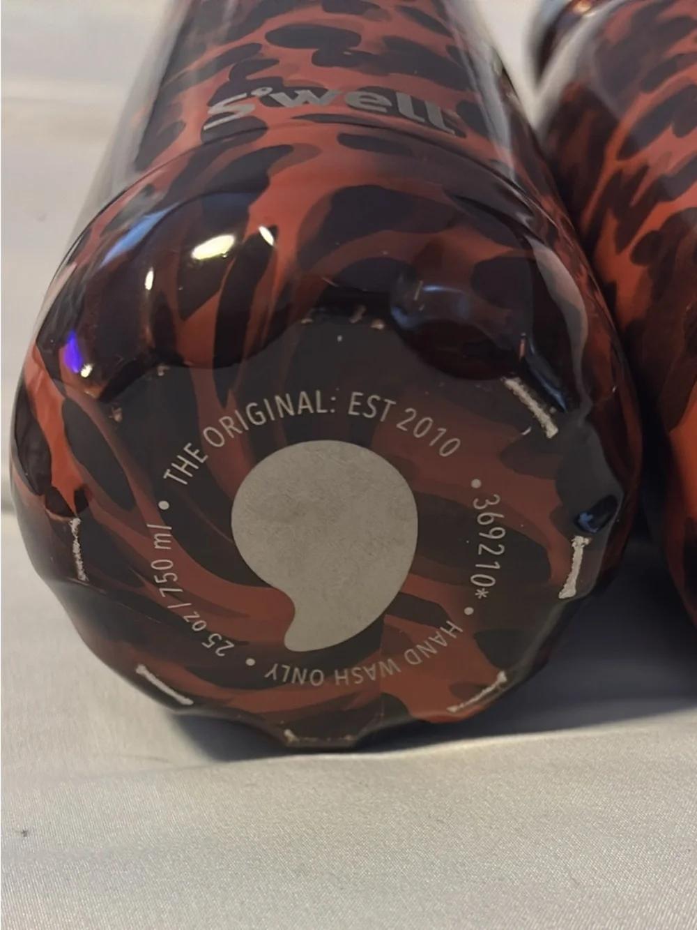S'well Women's Leopard Print Water Bottle - Brown/Black Set of 2